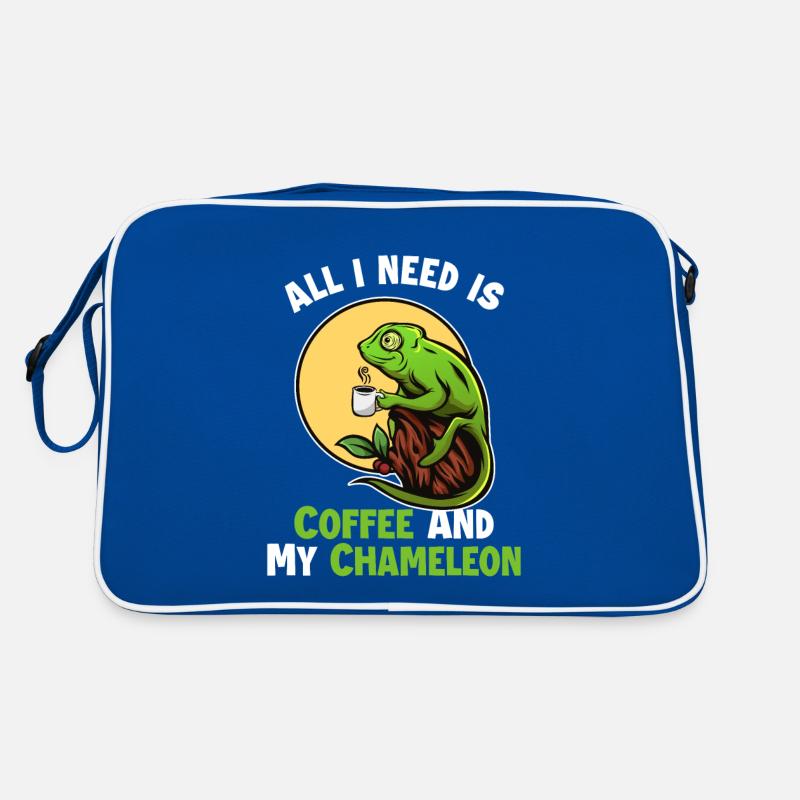 Coffee and my Chameleon Veiled Panther Lover Retro Bag