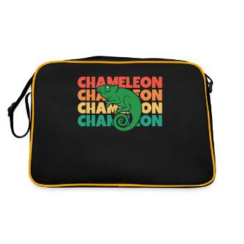 Chameleon Retro Text Veiled Panther - Retro Bag - black/gold - Back