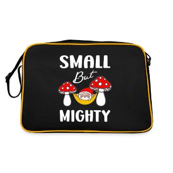 Small But Mightys Funny Gardening Gnome Gifts - Retro Bag - black/gold - Back