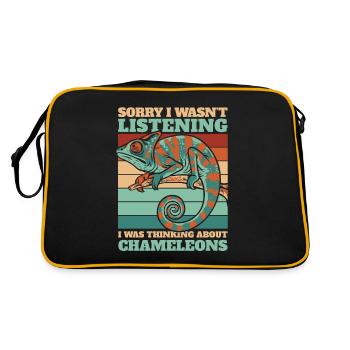 Was Thinking About Chameleons Veiled Panther - Retro Bag - black/gold - Back