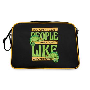 Can't Trust People Who Don't Like Panther Veiled - Retro Bag - black/gold - Back