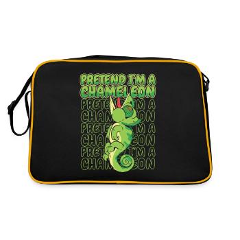 Pretend I'm A Chameleon Veiled Panther Lover - Retro Bag - black/gold - Back