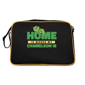 Home Is Where My Chameleon Is Veiled Panther - Retro Bag - black/gold - Back