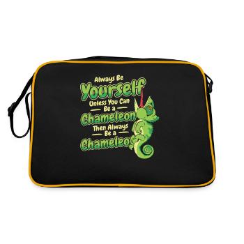 Always Be Yourself Unless You Can Be A Chameleon - Retro Bag - black/gold - Back