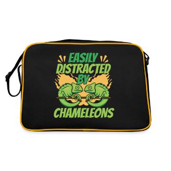 Easily Distracted By Chameleons Veiled Panther - Retro Bag - black/gold - Back