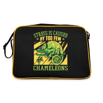 Stress Is Caused By Too Few Veiled Panther Lover - Retro Bag - black/gold - Back