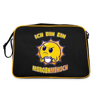 I'm a morning person Funny sunshine - Retro Bag - black/gold - Back