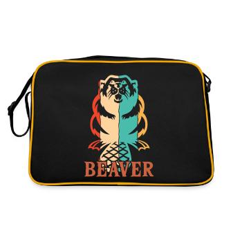 Rétro Eurasien Castor Canadensis Nord-Américain - Sac Retro - noir/or - Dos