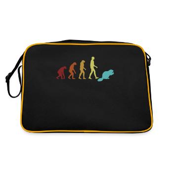 Beaver Evolution Castor Canadensis North American - Retro Bag - black/gold - Back