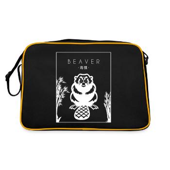 Castor Chinois Hanzi Eurasien Castor Canadensis - Sac Retro - noir/or - Dos