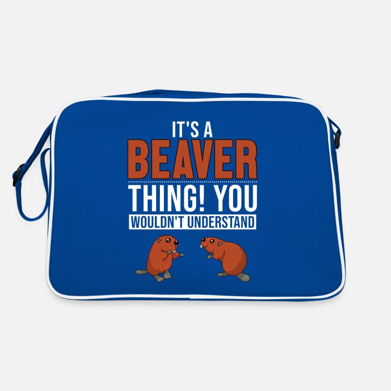 It's a Beaver Thing Eurasian Castor Canadensis Retro Bag