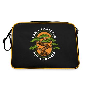 Je suis collectionneur, pas accumulateur, pots bonsaïs Penjing - Sac Retro - noir/or - Dos