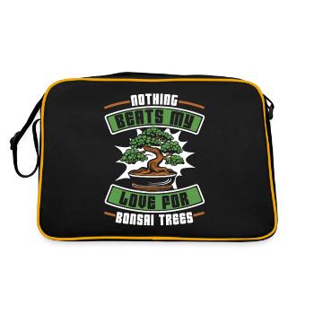Nothing Beats My Love For Bonsai Trees Indoor - Retro Bag - black/gold - Back