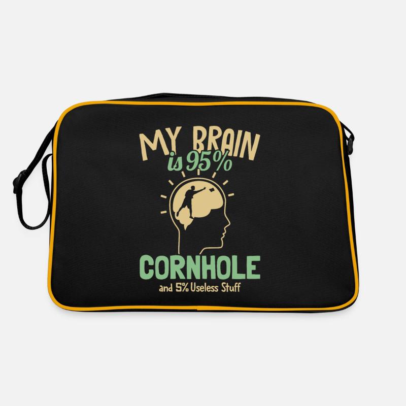 My Brain is 95% Cornhole Boards Bean Bag Game Retro Bag