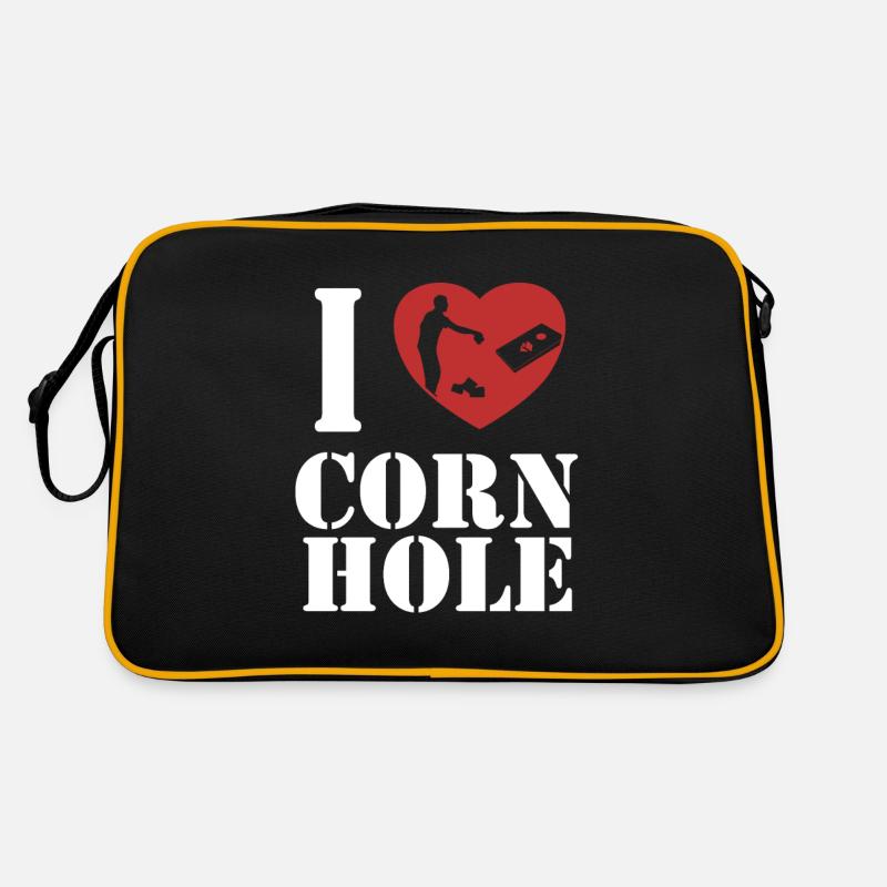 Ich liebe Cornhole Sitzsack Spielbretter Professional Retro Tasche