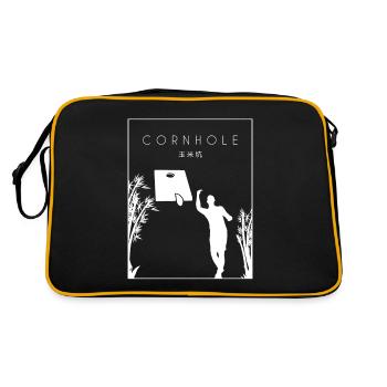 Cornhole Chinese Hanzi Boards Jeu de Pouf - Sac Retro - noir/or - Dos
