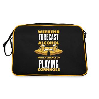 Alcool avec chance de jouer au jeu de cornhole - Sac Retro - noir/or - Dos
