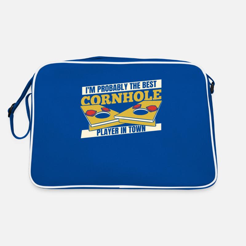 Bester Cornhole Player In Town Sitzsack Spielbretter Retro Tasche