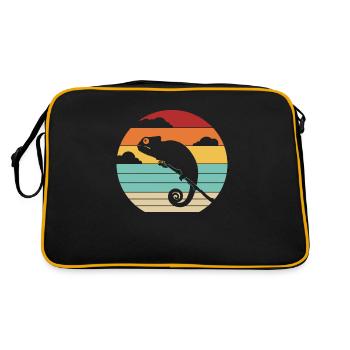 Retro Veiled Panther Chamaeleonidae Lover - Retro Bag - black/gold - Back