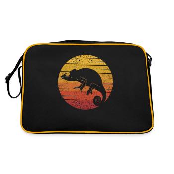 Retro Veiled Panther Chamaeleonidae Lover - Retro Bag - black/gold - Back