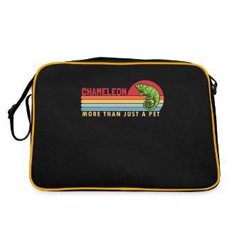 Chameleon more than a Pet Veiled Panther Lover - Retro Bag - black/gold - Back