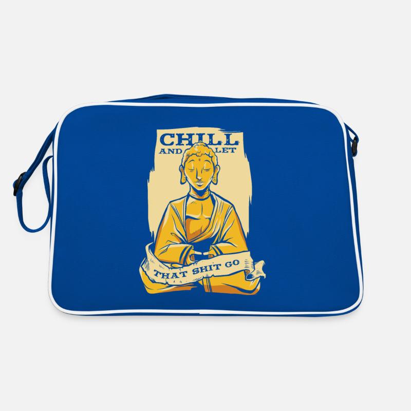 Chill And Let That Shit Go Symbole De La Statue Bouddhiste Sac Retro