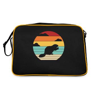 Rétro Eurasien Castor Canadensis Nord-Américain - Sac Retro - noir/or - Dos