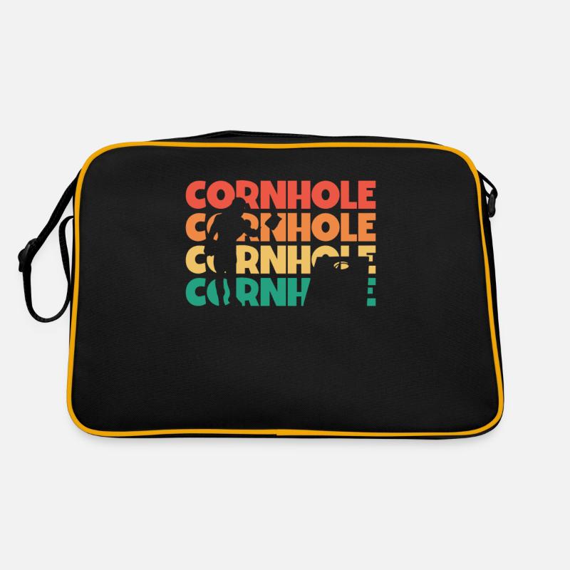 Cornhole Retro Text Plateau de jeu Sac de haricots Cornhole Sac Retro