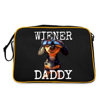 Viennese Daddy Dachshund Dad Dachshund Dad Father's Day - Retro Bag - black/gold - Back