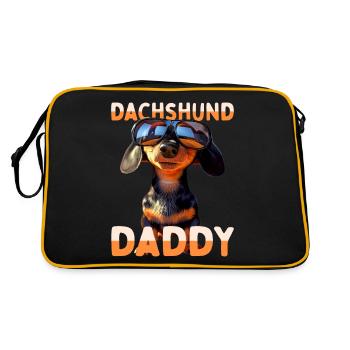 Dachshund Daddy Dachshund Dad Viennese Dad Father's Day - Retro Bag - black/gold - Back