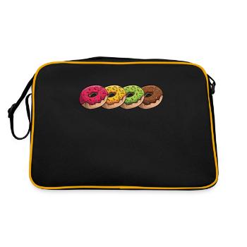 Donut Rainbow Doughnut Glazed Maker Lover Donut - Sac Retro - noir/or - Dos