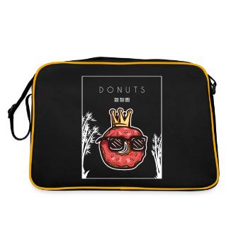 Donuts Chinese Hanzi Doughnut Maker Glazed Lover - Retro Bag - black/gold - Back