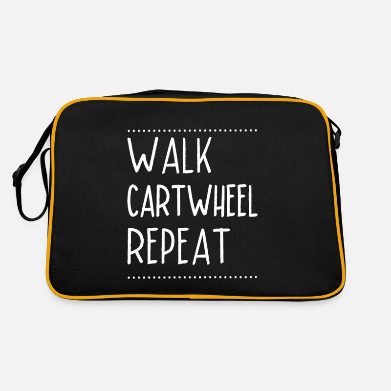 Cartwheeling Acrobat Walk Cartwheel Repeat Retro Bag