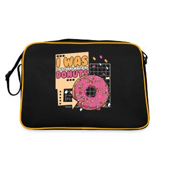 Was Told There Would Be Donuts Doughnut Glazed - Retro Bag - black/gold - Back