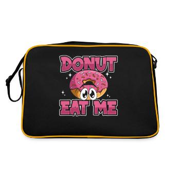 Donut Eat Me Doughnut Glazed Maker Lover Donut - Sac Retro - noir/or - Dos
