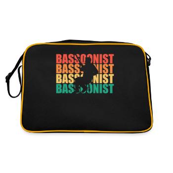 Bassons Rétro Texte Aerophone Instrument de Basson - Sac Retro - noir/or - Dos