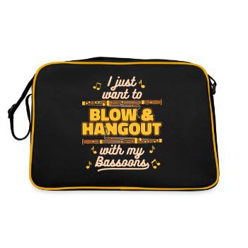 Just Want To Blow And Hangout Aerophone Music - Sac Retro - noir/or - Dos