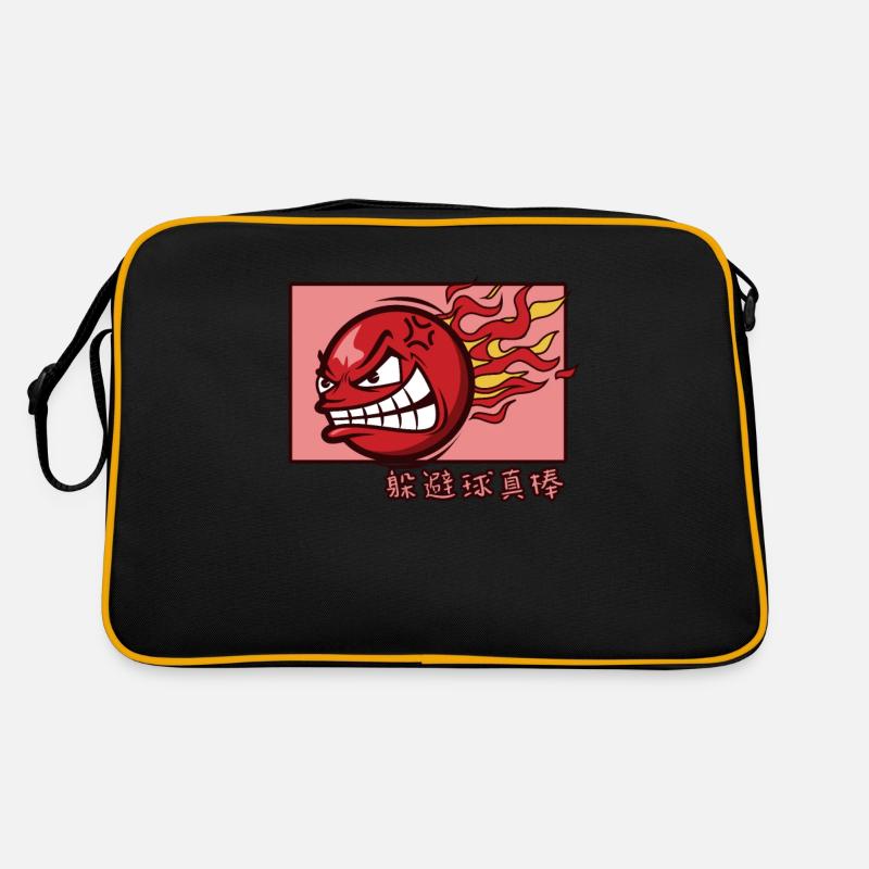 Dodgeball Doodle Chinois Hanzi Jeu d’équipe Sac Retro