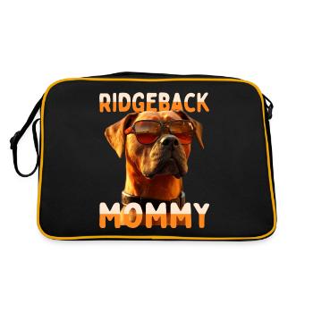 Rhodesian Ridgeback Mommy Dogs Mom Mother's Day Mom - Retro Bag - black/gold - Back