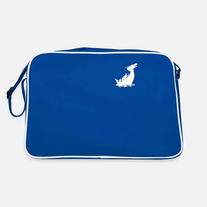 Dragon Boat Logo Emblem Team Paddler Drummer Retro Bag