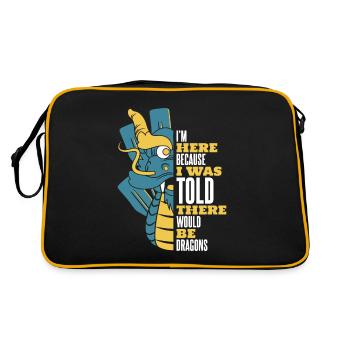 Was Told There Would Be Dragons Paddler Drummer - Retro Bag - black/gold - Back