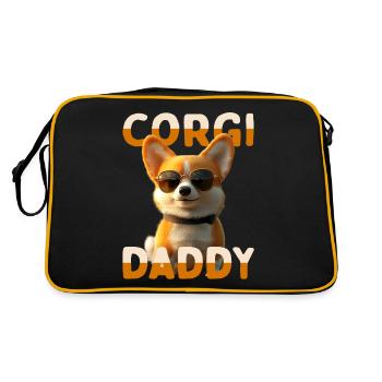 Corgi Daddy Dogs Dad Corgi Father's Day Welsh Corgi - Retro Bag - black/gold - Back
