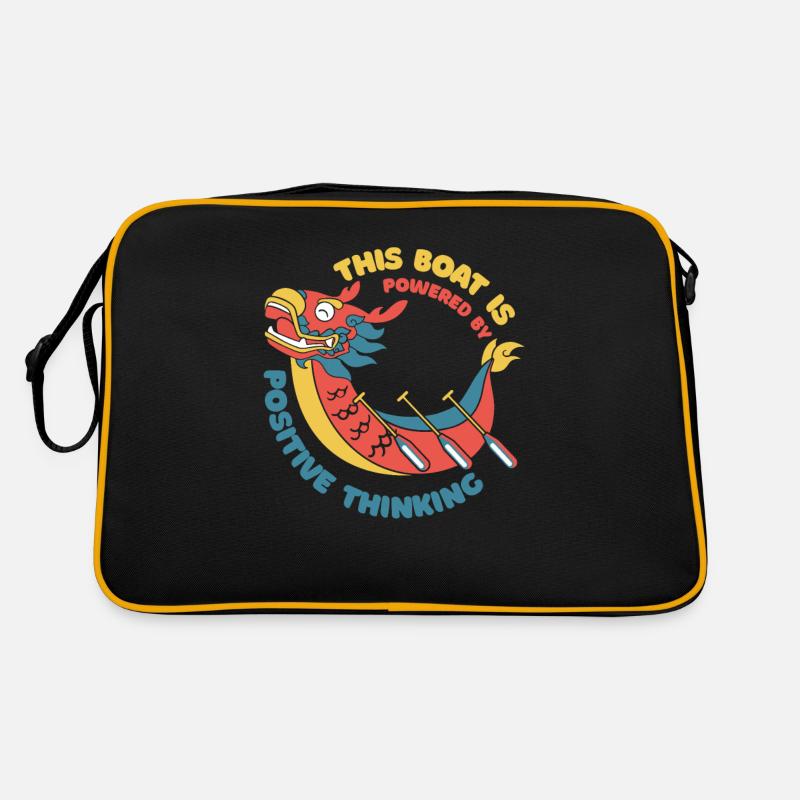 Das Boot wird von einem positiv denkenden Team-Liebhaber angetrieben Retro Tasche