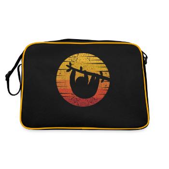 Retro Folivora Brown-Throated Pilosa Lover Sloth - Retro Bag - black/gold - Back