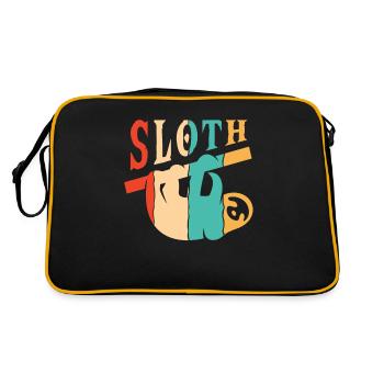 Retro Sloth Pilosa Folivora Brown-Throated Lover - Retro Bag - black/gold - Back