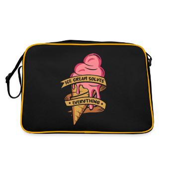 La crème glacée résout tout ce qu’un amateur de glaces - Sac Retro - noir/or - Dos