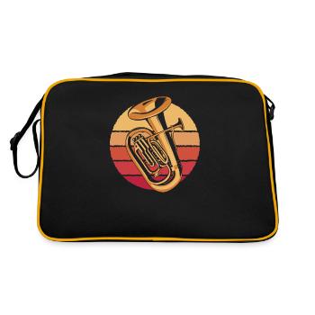 Euphoniste Rétro Joueur d’Instrument Euphoniumiste - Sac Retro - noir/or - Dos