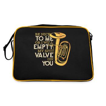 Be Nice Or I'll Empty My Spit Valve On You Player - Retro Bag - black/gold - Back