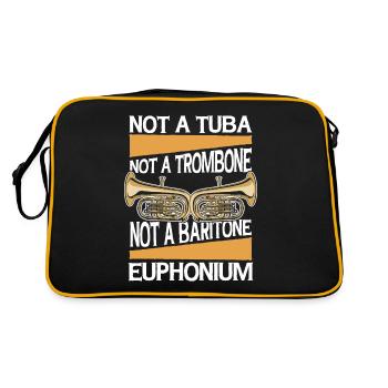 Not A Tuba Trombone Baritone Instrument Euphonist - Retro Bag - black/gold - Back