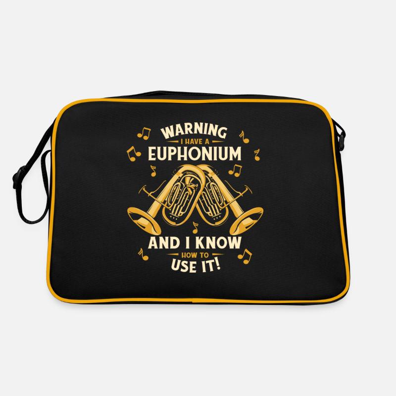 Warnung Ich habe einen Euphonium-Instrument-Euphonisten Retro Tasche
